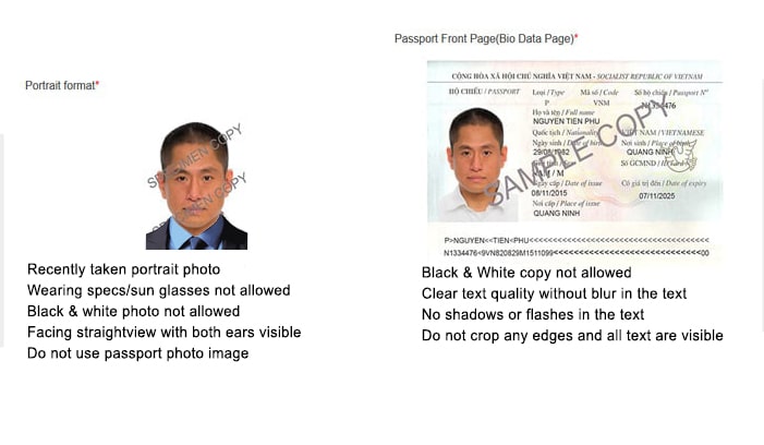 Vietnam Visa Document Specification